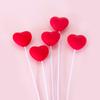 5/10pc Valentine's Day Cake Toppers Sweet Red Pink Heart Shape Cupcake Picks Valentines Wedding Engagement Party Cake Decoration