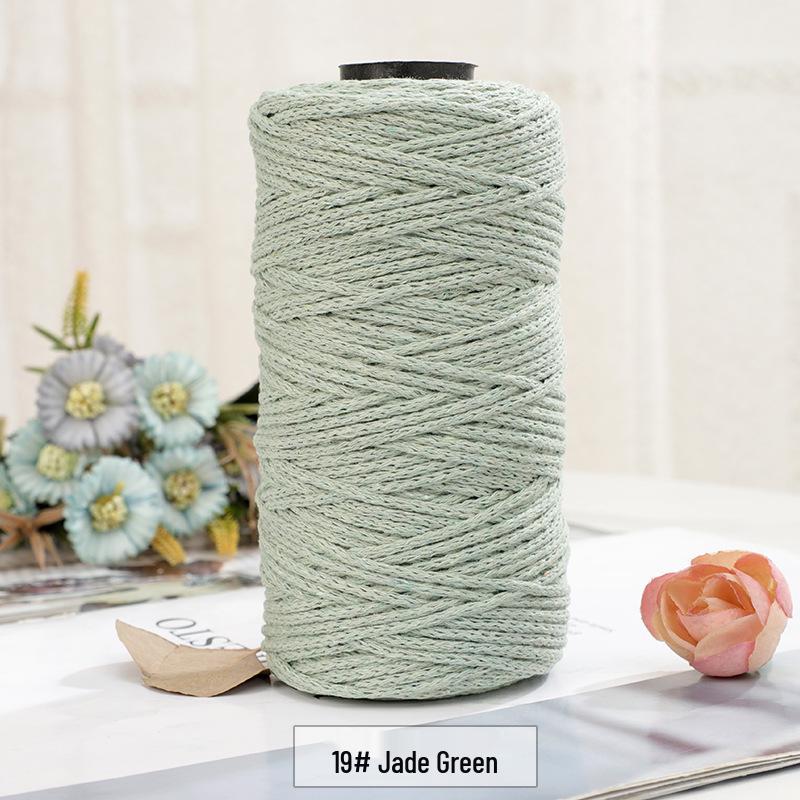 2mm Round Strand Hollow Yarn for European Style Crochet Bags, DIY Projects & Hand Knitting - Multi-Color Options