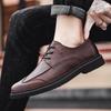 Mens Casual Shoes Spring Autumn New Designer Leather Handmade Shoes Breathable Outdoor Business Casual Leather Men Shoes
