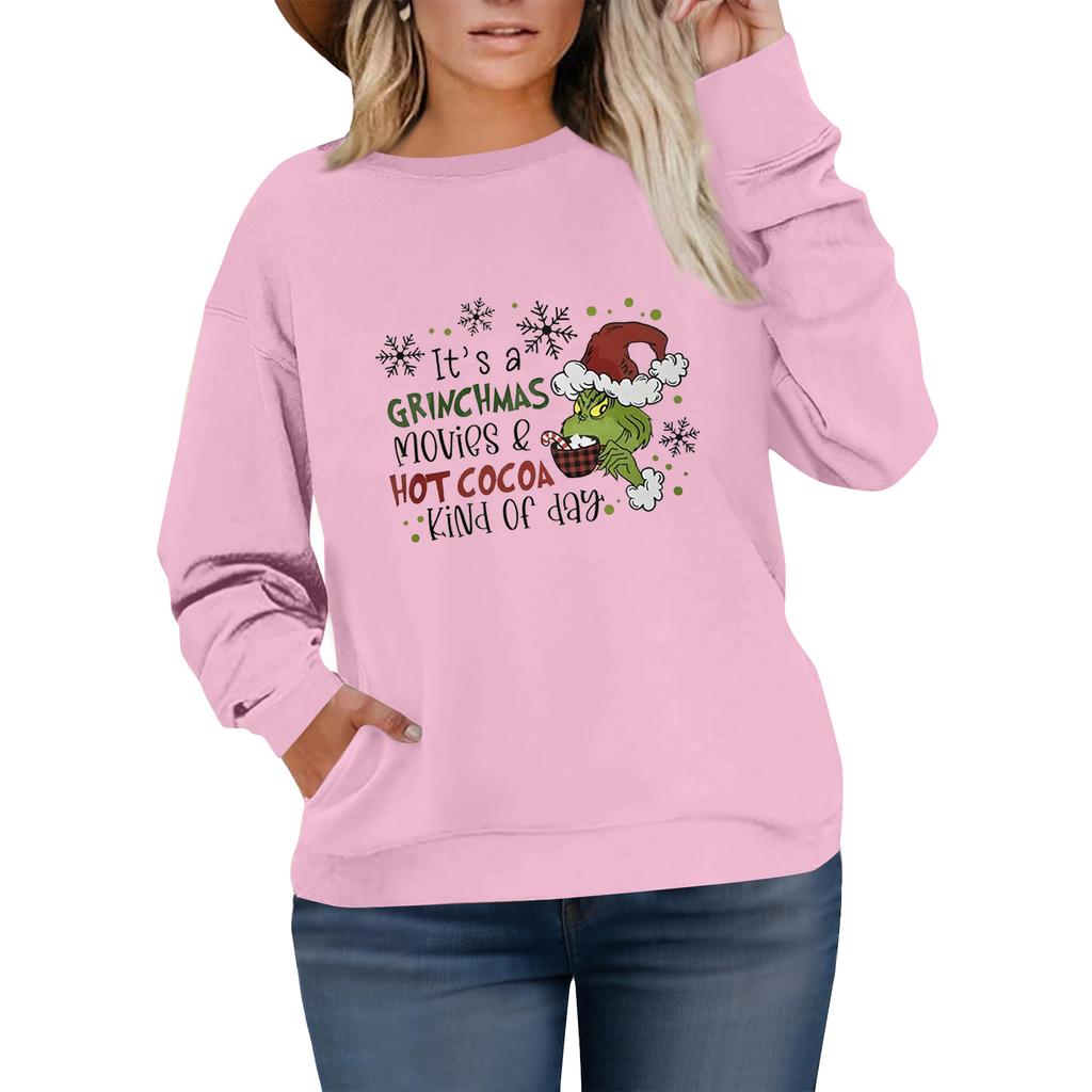 Women's Fashionable Casual Plus-Size Long Sleeve Pullover Printed Sweatshirt