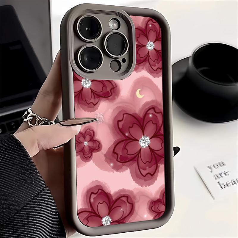 Süßes Rosa Rotes Blumenmuster Handyhülle Für Xiaomi Mi 15T 17 15 14 13 12 14T Lite Poco M7 F7 M6 X7 X6 F4 F5 C40 Pro Ultra 4G 5G