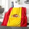 Spanish National Flag Flannel Blanket Super Soft Warm Cozy Blanket for Sofa Bed Office Travel All‑Season Home Decor Gift