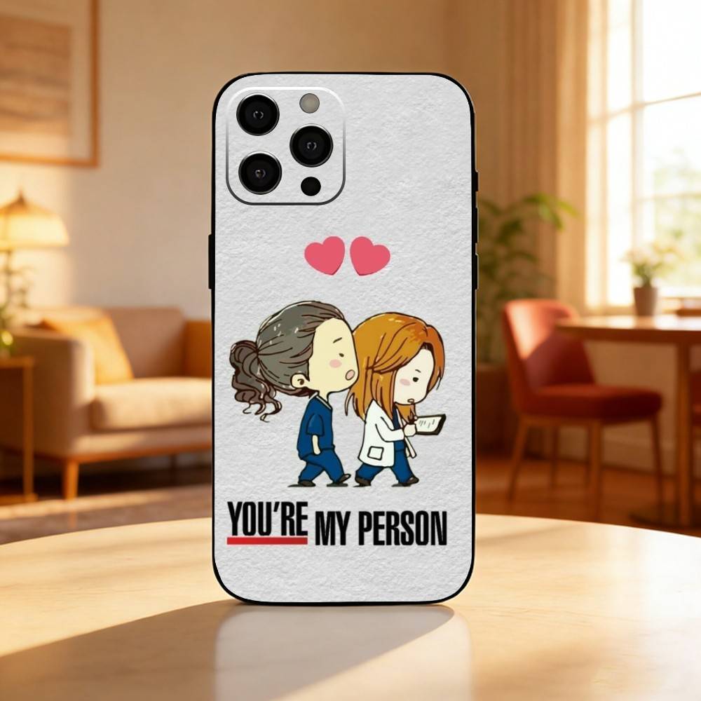 G-Greys Anatomy You are my person Phone Case For iPhone17,16,15,14,13,12 Plus,Max Soft Silicone Black Cover iPhone13PRO