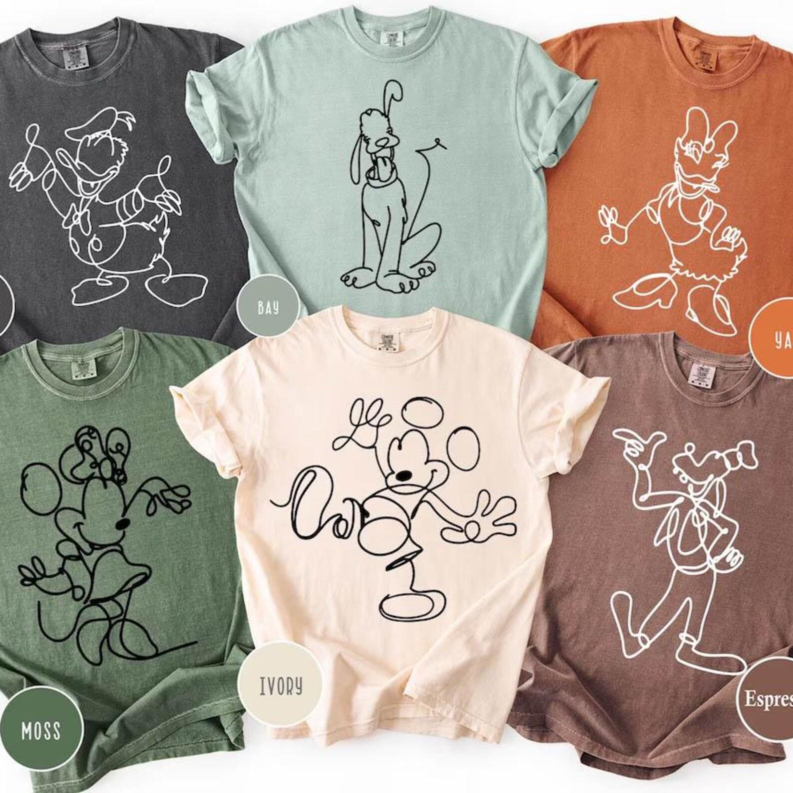 Comfort Colors Retro Mickey And Friends Shirt, Retro Disney Family Trip Shirt, Checkered Disney Friends Shirt,Disney Family Vacation Shirt 3XL