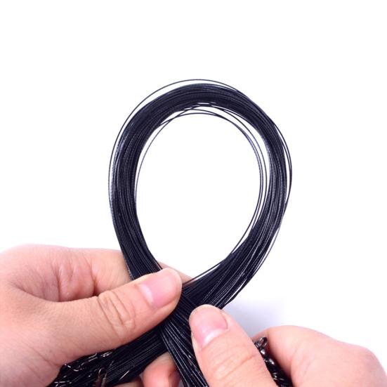 MUQZI Sports Accessory 20Pcs Anti-Bite Steel Wire Leader Swivel Fishing Line Tackle Tool Fish Accessory