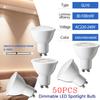 50PCS Dimmable GU10 LED Spotlight Bulbs 9W 7W 5W 3W Natural Lighting 3000K 4000K 6000K Lighting Bulb GU10 Base for Appliance