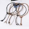 Women Metal Round Ring Leather Rope Knotted Belt Solid Color Long Thin Skinny PU Waistband Female Dress Skirt Decorative Straps