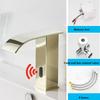 Luxury Matte Black Sensor Bathroom Faucet Cold and Hot Deck Mounted Tap Short and Tall Sink Mixer