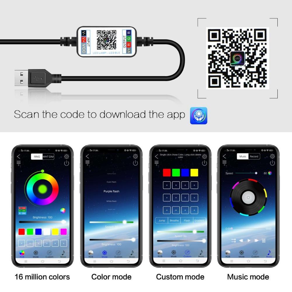 Christmas Tree Decoration Light Customized Smart Bluetooth LED Personalized String Lights App Remote Control LED String Lights