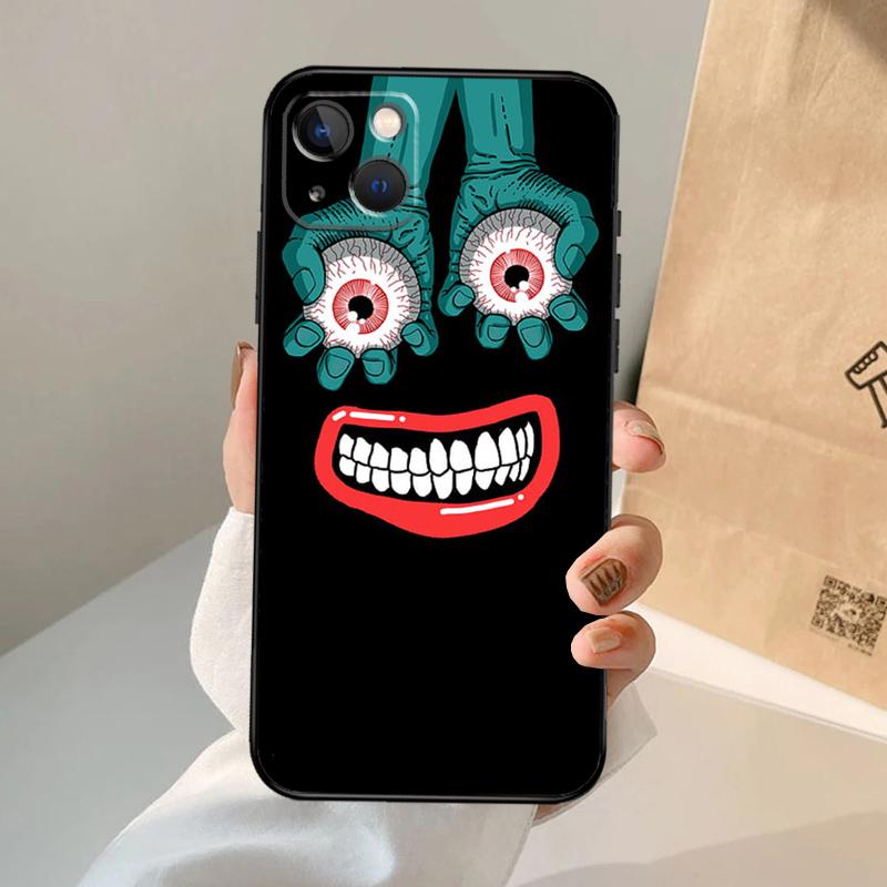 Monster Eye Hand Phone Case For iPhone 17 Air 16 14 13 12 11 15 Pro Max 13 12 Mini 15 16 Plus 16e Cover Coque
