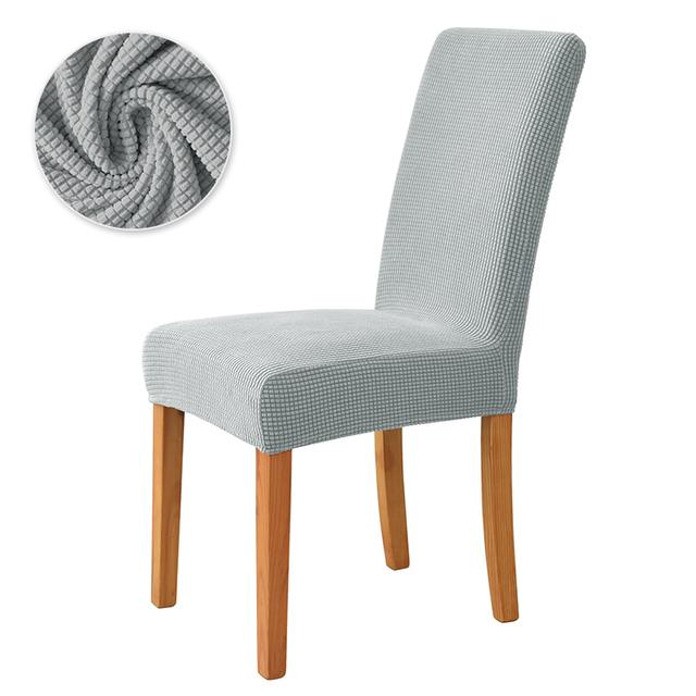Polar Fleece Dining Chair Covers Stretch Removable Washable Chair Slipcover Big Elastic Chair Cover For Dining Room Home Decor