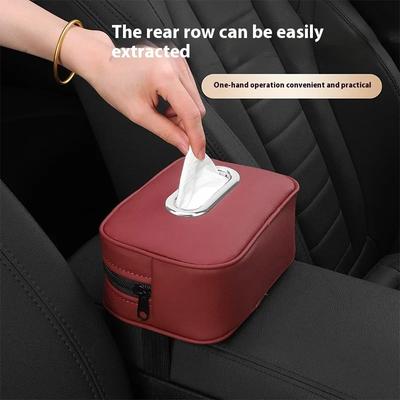 Back-mounted Car Paper Drawer Box High-quality Handrail Box Napkin Paper Drawer Bag Car Paper Towel Box Interior Accessories
