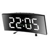 24TE Intelligent Mirror Alarm Clock Quiet Operate Curved LED Screen Temperature Monitor Night lighting USB Battery Power