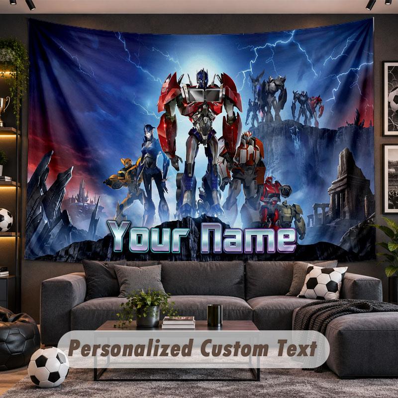 Wall Hanging Tapestry Custom NameTransformers Pattern Personalized Printed Fabric Wall Decor