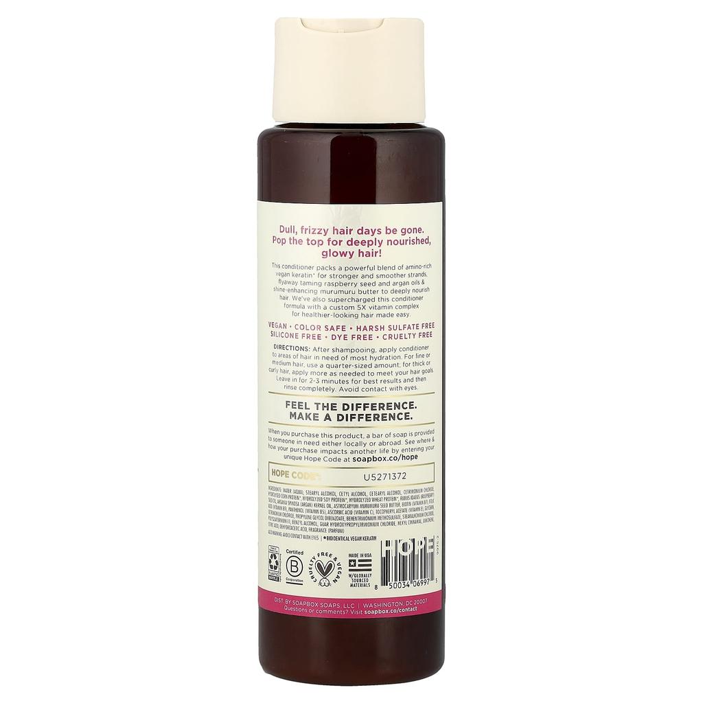 Nourishing Conditioner, Keratin Shine Boosting, For Frizzy and Damaged Hair, 473 Ml (16 Fl Oz)
