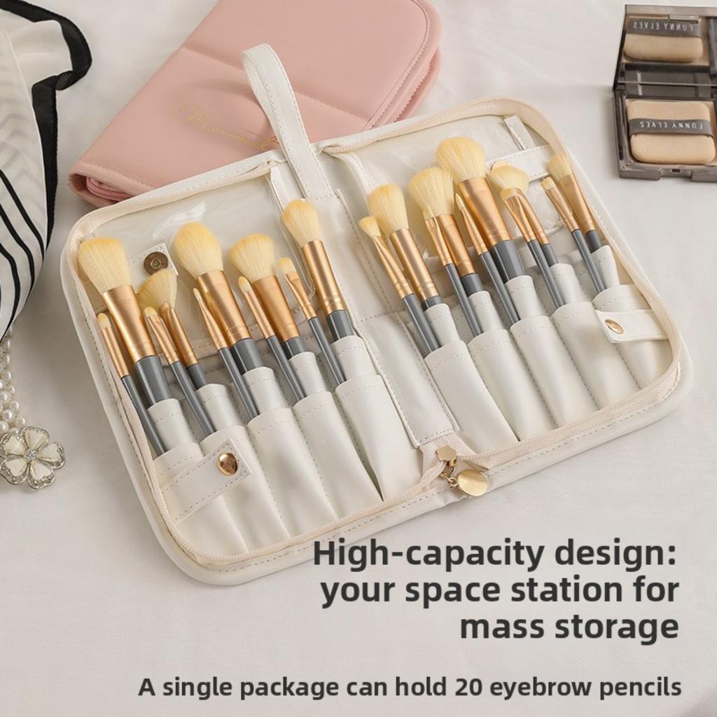 Cosmetic Bag Large Capacity Makeup Brush Storage Bag Portable Tattoo Artist Tool Eyebrow Pencil Bag