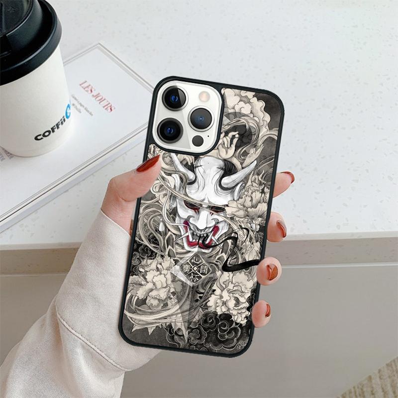 Hannya Demon Oni Phone Case For iPhone 17 Air 16 pro max 15 14 plus 12 13 Shell Cover coque