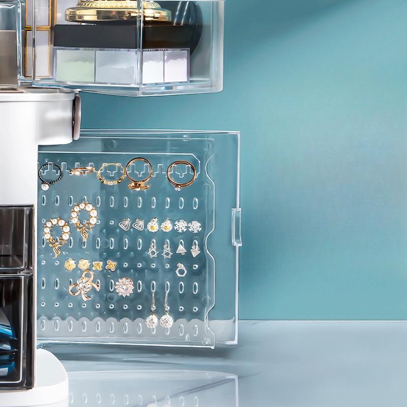 Cutie de depozitare pentru produse cosmetice de dimensiuni mari cu oglindă Masă de toaletă de uz casnic pentru îngrijirea pielii Rafturi pentru bijuterii