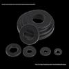 PA66 Nylon Wear-Resistant Flat Insulation Washer, Black & White, Round, Sizes M2-M24