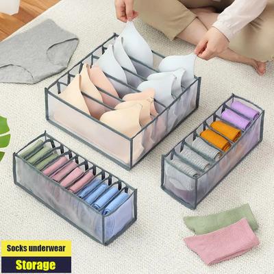 New Underwear Storage Organizer for Clothes Separated Socks Shorts Bra Storage Boxs Dormitory Closet Organizer Drawer Washable