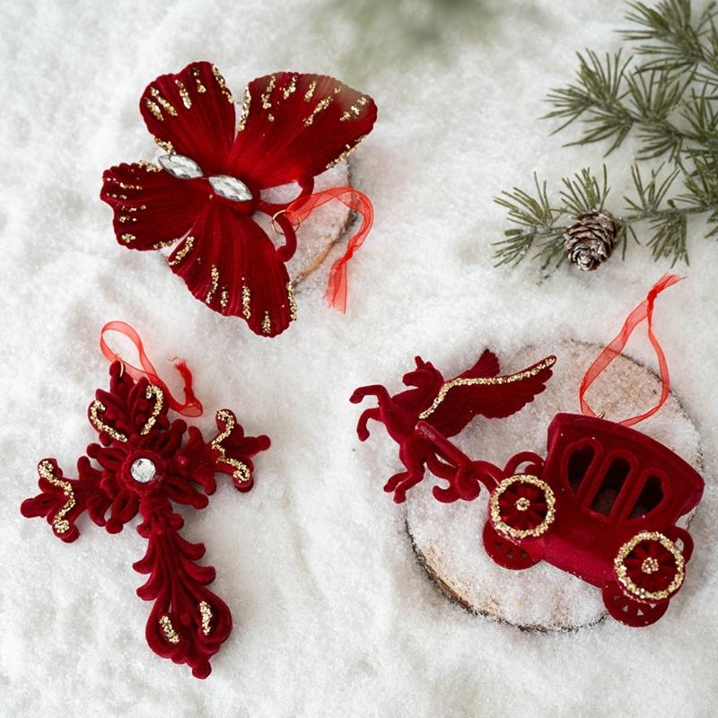 Festival Christmas Hanging Ornament Plastic Decors For Homes Holiday Party Gift HX6C