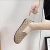 One-pedal Doudou Shoes Soft-soled Mesh Fly-woven Grandma Shoes Women's 2025 Summer New Breathable and Comfortable Shallow Mouth