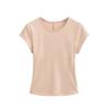 Crew neck short-sleeved T-shirt women's summer new American Spice Girl solid color slim-fitting and thin bottoming shirt sports top
