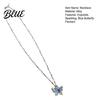 Lightweight Butterfly Jewelry Blue Necklace Women Rhinestone Choker Pendant Versatile