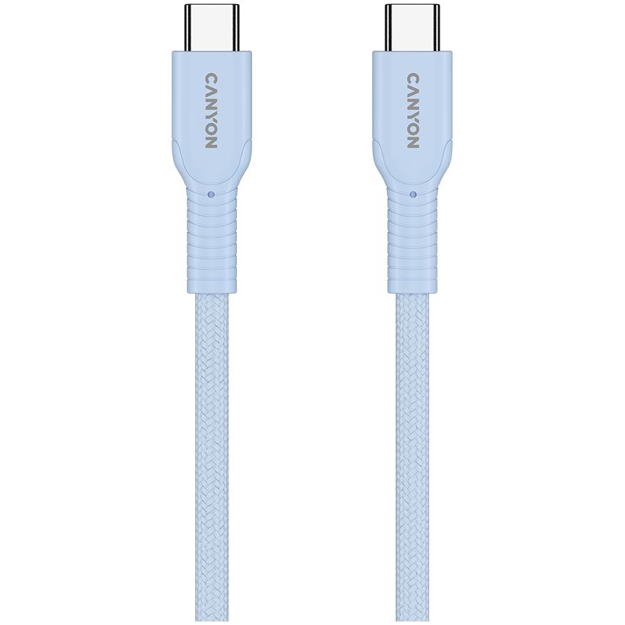 CANYON Kabel OnWire 60CL C-C 60W  w oplocie 1m Niebieski