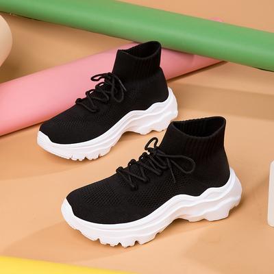 Gorąca sprzedaż latające tkane buty oddychające podwyższające skarpety buty casualowe buty sportowe