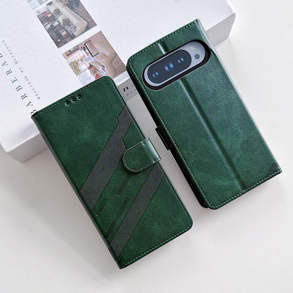 Business Retro Card Slot Flip Leather Phone Case For Google Pixel 10 9 Pro XL 10A 9A 8A Shockproof Kickstand Holder Wallet Cover