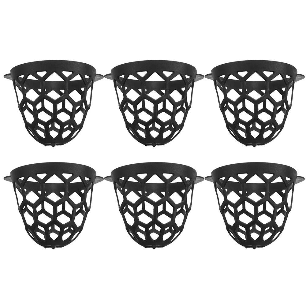 6Pcs Plastic Pool Table Pocket Black Billiard Basket Billiard Ball Storage Pocket For Pool Tables