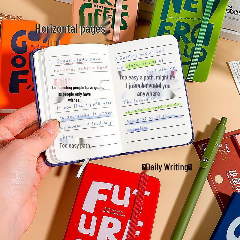 A7 Mini Retro Amerikanischer Stil Taschenformat Notizbuch - Tragbares Kleines Notizbuch für Planung oder Geschenke.