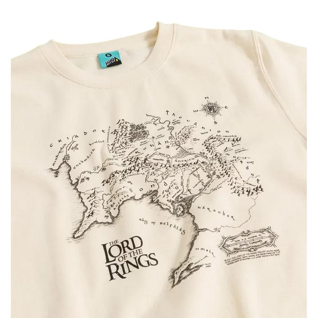 The Lord Of The Rings Unisex Adult Middle Earth Map Sweatshirt
