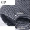 Winter Hat Scarf Two-Piece Unisex European American Cross-Border Knitted Acrylic Outdoor Velvet Warm Ear Protection Cap FJ
