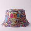 Digital printing small edge bucket hat spring and summer double-sided can wear outdoor sunshade basin hat spot
