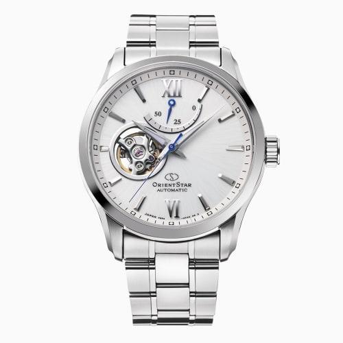 

Orient Star RK-AT0004S Men s Automatic Watch, Semi-Skeleton, Mechanical, Made in Japan, with 2-Year Manufacturer s Warranty, Open Heart, White, Silver