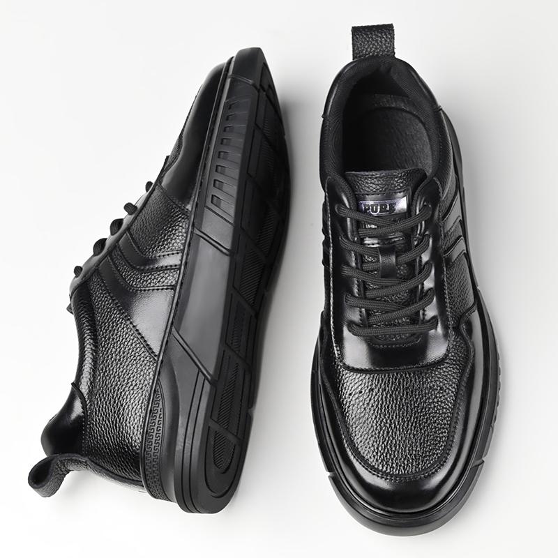 Fashion Men Formal Shoes Casual Business Leather Shoe British Style Student Business Black Lace Up Round To Comfort Outdoor Shoes Men