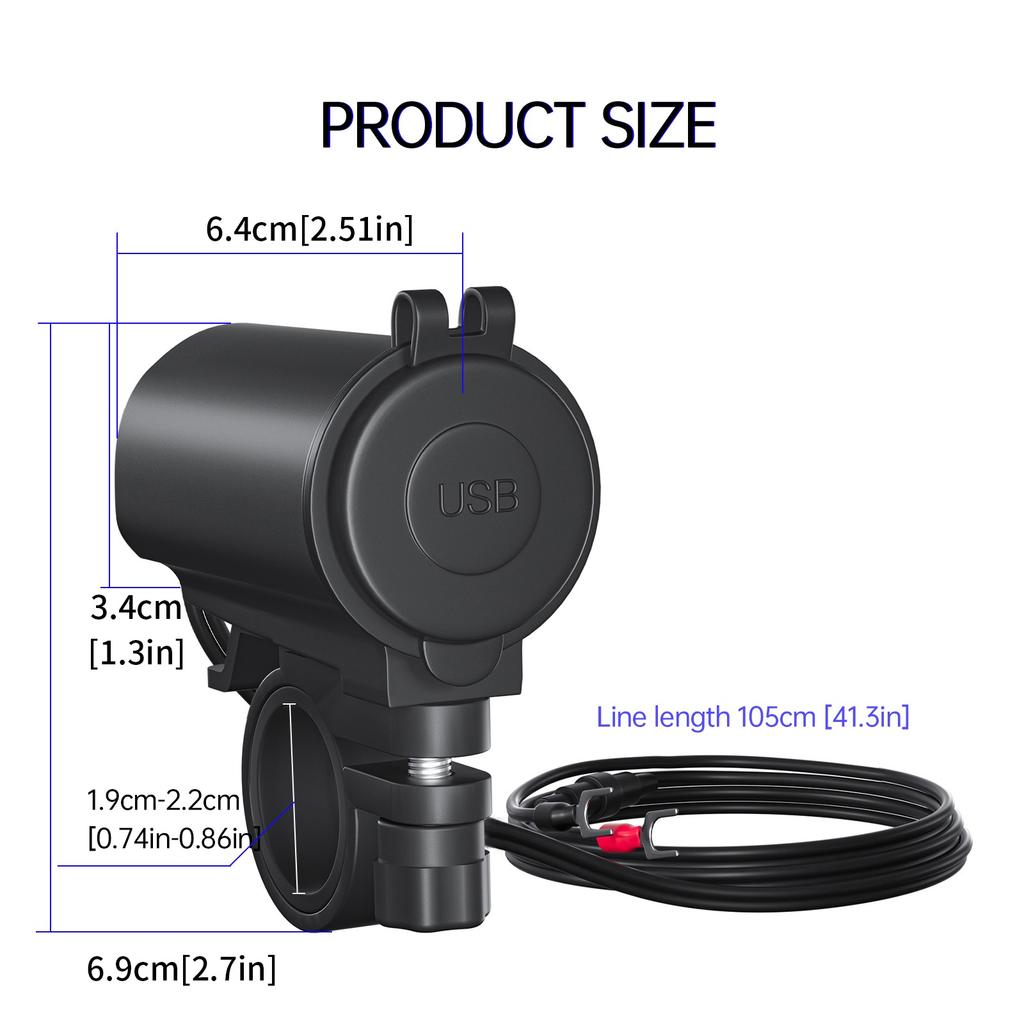 Auto Car Charger Quick USB Port Cigarette-Lighter Laptop Charger Portable Adapter with Switch Power Port Outlet Converter Combo-car Charger