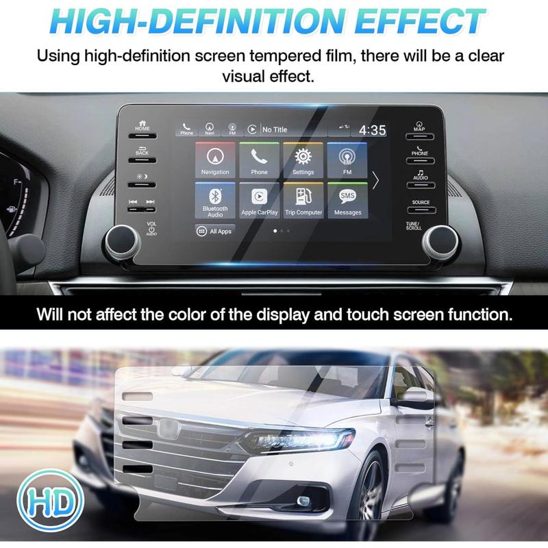 For Honda Accord Sport EX-L Touring 2018- Car Navigation Screen Accessories Tempered Glass Scratch Resistant Protector Film