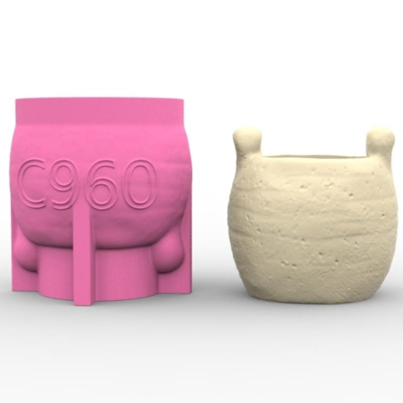 Multifunctional Silicone Planter Mold Monsters Shape Vase Molds Suitable for Flower Pots Epoxy Resin and Cement Casting