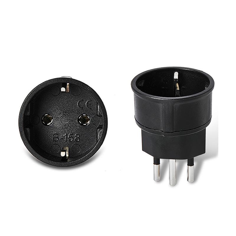 European France To Plugs Travel Adapter 3 Pin Plug 10A 250V Power Plug Eu To Switzerland Electrical Plug