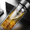 GrnArt Large Capacity Double-Layered Water Bottle, Insulated for Cold and Hot Drinks, Tea Bacteria-Free, Sealed, Heat-Resistant Glass, Double-Layered