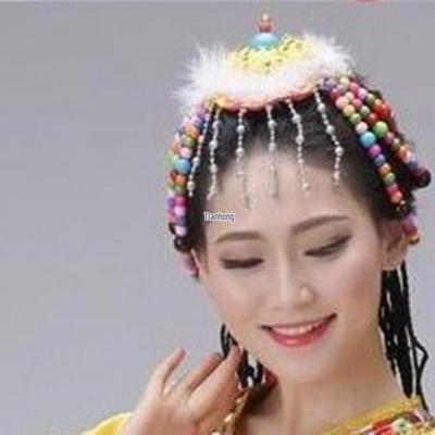 Tibetischer ethnischer Haarschmuck für Frauen: Blumenschmuck & Schmuck