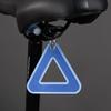 Bike Reflective Triangle Safety Warning Sign Lightweight Durable Hanging Tag with Steel Ring for Outdoor Cyclists