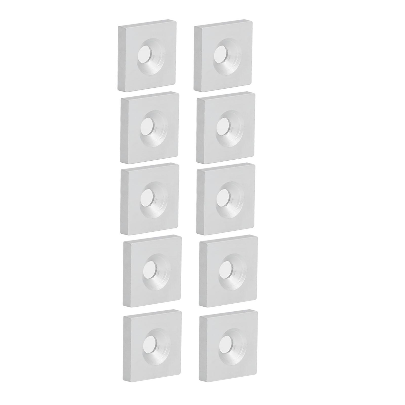 

10 шт. Профили, торцевые заглушки, система каналов, крышка, одно отверстие, алюминиевый сплав, комплект, серебристый