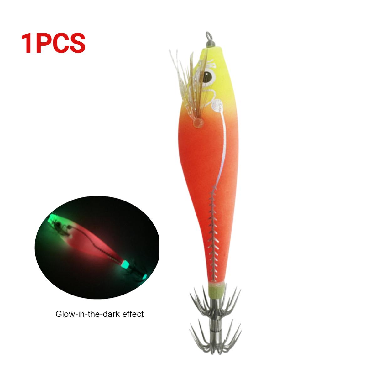 

Светящаяся рыболовная приманка, светящаяся в темноте приманка для креветок, приманка для джиговой ловли, приманка для рыбалки в виде кальмара для осьминога, поддельные рыболовные снасти для каракатицы, жесткая наживка, морские приманки, снасти One Size