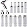4-14mm Deep Socket Adapter 1/4inch Hex Socket Wrench Heads Ratchet Tool 6.35mm Head Interface Socket Wrench Metric Hex Wrench