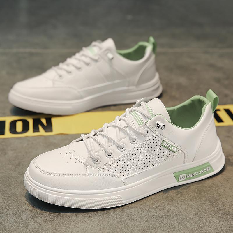 Men's Shoes Summer 2024 New Student Board Shoes Men's Sports and Leisure Youth Trend Versatile Breathable White Shoes