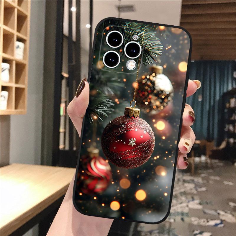 Phone Case Carcasa Funda For iPhone 17 Pro Max Air 16 15 14 13 Pro Max 15 16 Pro 15Plus Santa Christmas Tree Case